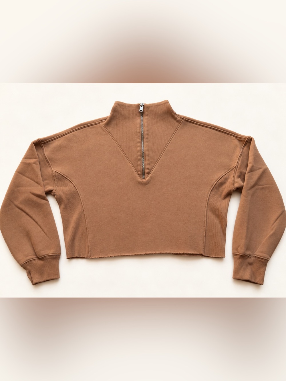 Abercrombie & Fitch Soft A&F Max Essentials Cropped Quarter Zip S